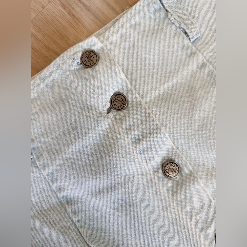 VINTAGE BUTTON DOWN DENIM MIXI SKIRT - Picture 6 of 8